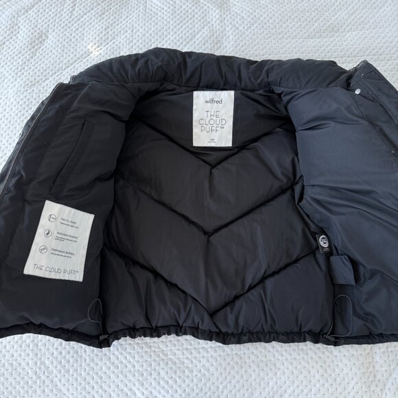 ARITZIA WILFRED THE CLOUD PUFF COAT BLACK XXS - Picture 4 of 5